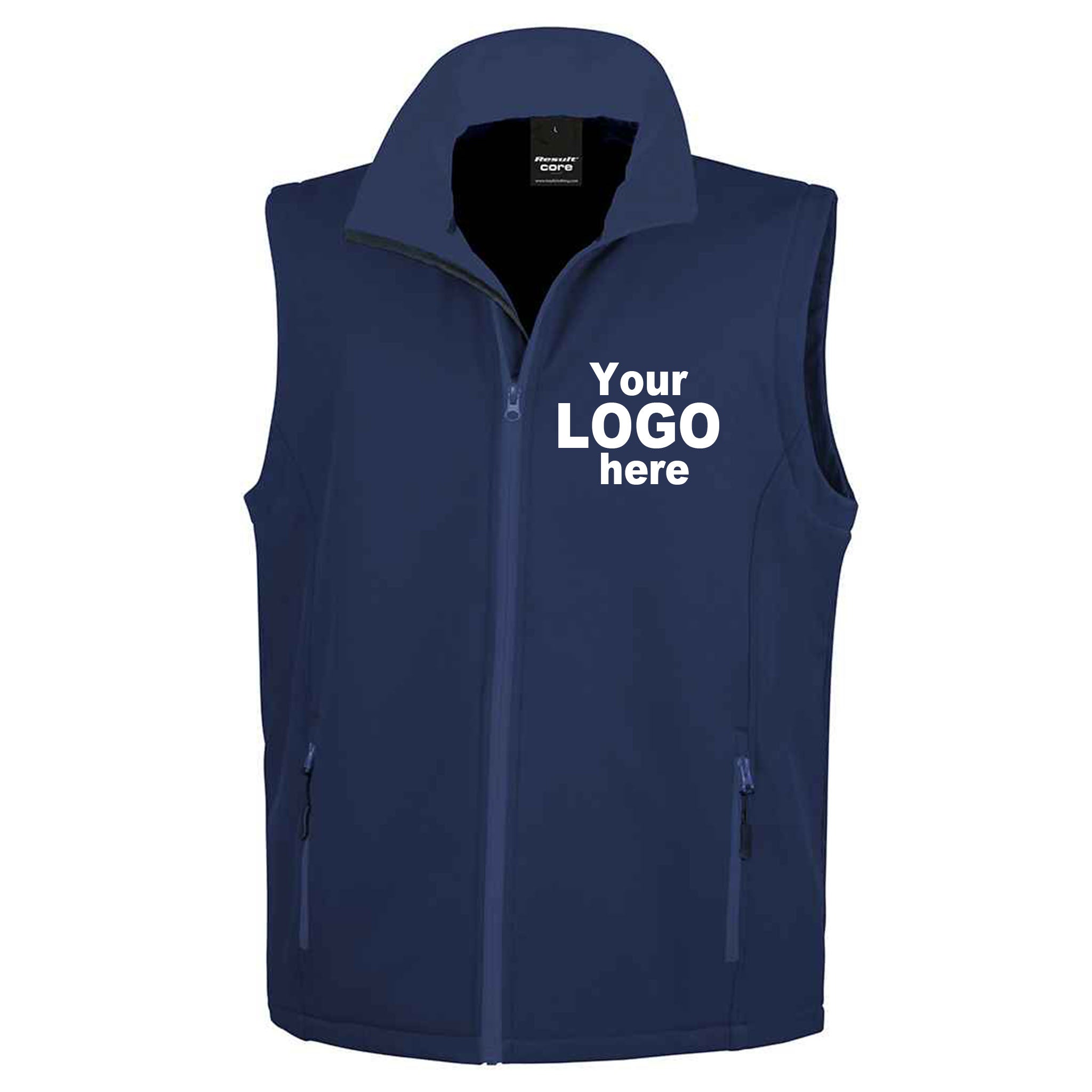 Custom Embroidered Two-Tone Softshell Gilet