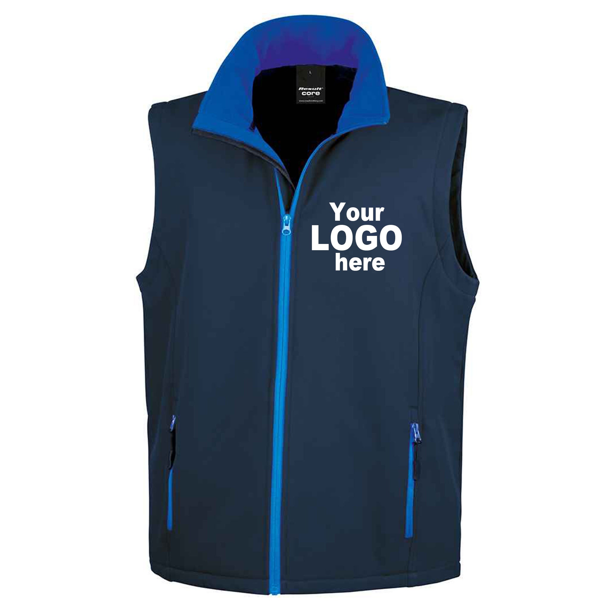 Custom Embroidered Two-Tone Softshell Gilet
