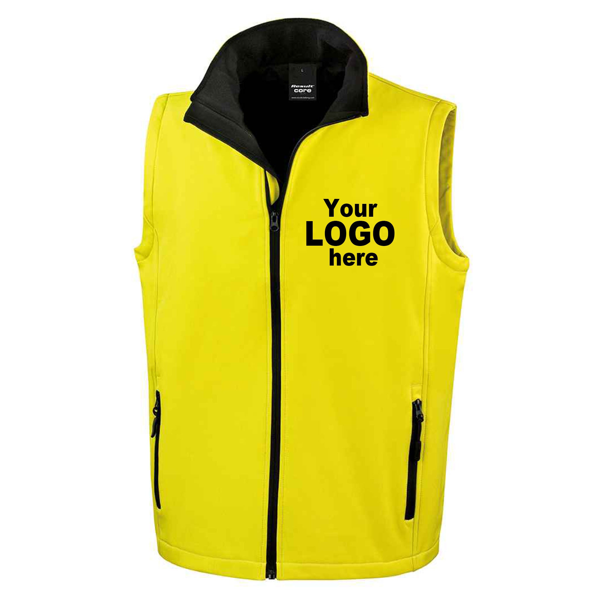 Custom Embroidered Two-Tone Softshell Gilet