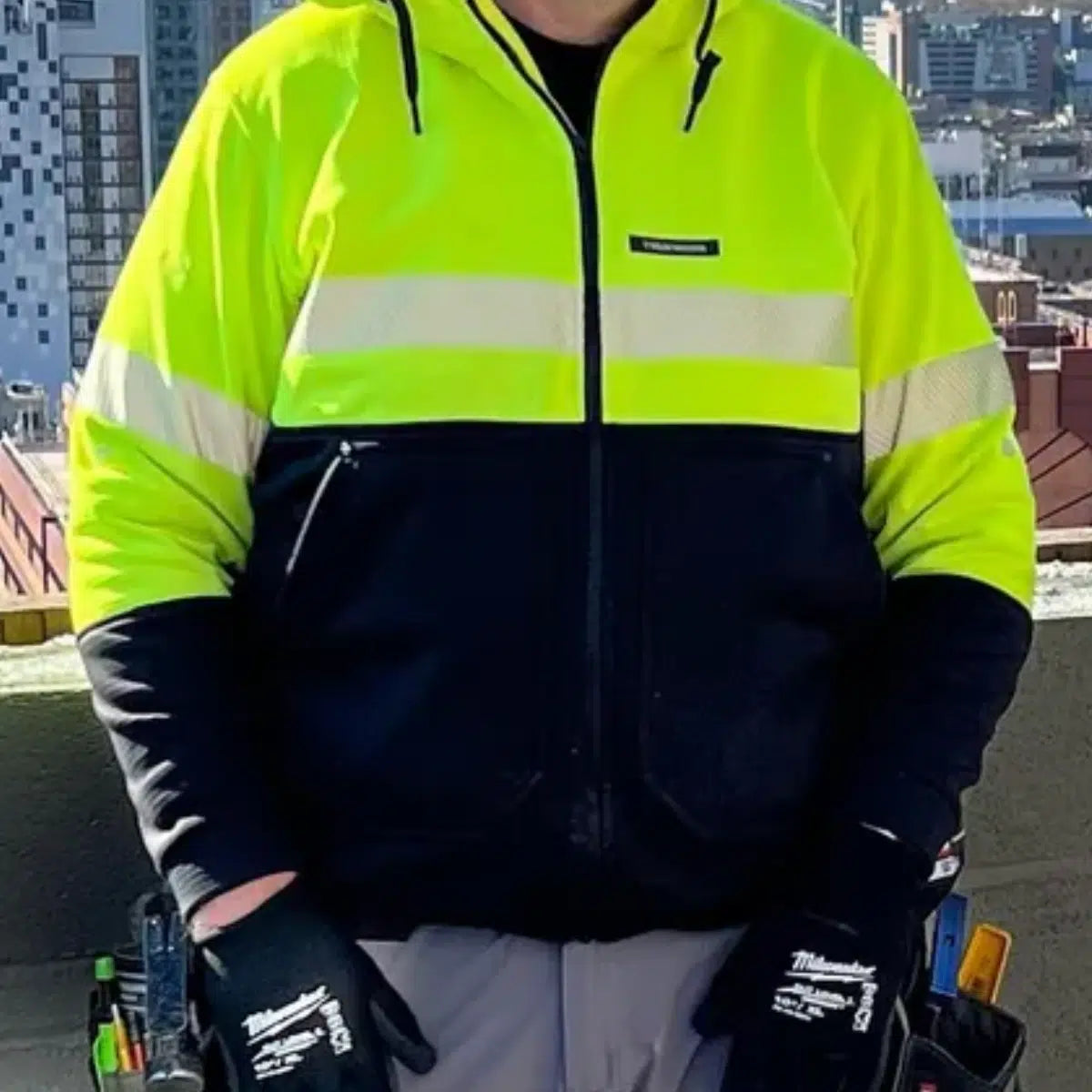 High Visibility Zip Hoodie